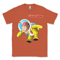 Copper curious george happy astronaut portrait t shirt Classic Tee - linhVisuals
