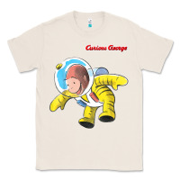 Natural curious george happy astronaut portrait t shirt Classic Tee - linhVisuals