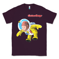 Plum curious george happy astronaut portrait t shirt Classic Tee - linhVisuals