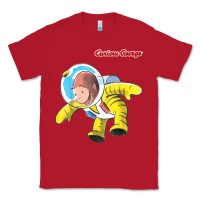 Red curious george happy astronaut portrait t shirt Classic Tee - linhVisuals