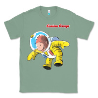 Sage curious george happy astronaut portrait t shirt Classic Tee - linhVisuals