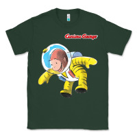 Sports Green curious george happy astronaut portrait t shirt Classic Tee - linhVisuals
