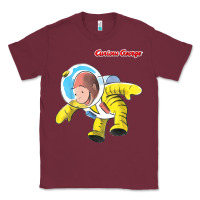 Burgundy curious george happy astronaut portrait t shirt Classic Tee - linhVisuals