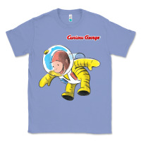 Colony Blue curious george happy astronaut portrait t shirt Classic Tee - linhVisuals