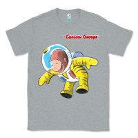 Heather Grey curious george happy astronaut portrait t shirt Classic Tee - linhVisuals