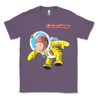 Lavender curious george happy astronaut portrait t shirt Classic Tee - linhVisuals