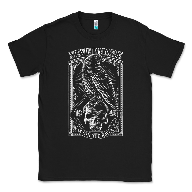 Edgar Allen Poe The Raven Nevermore T Shirt Classic Tee by linhVisuals | Teevron