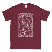 Burgundy edgar allen poe the raven nevermore t shirt Classic Tee - linhVisuals