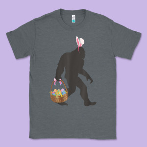 Funny Bigfoot Easter Design With Easter Basket And Bigfoot T Shirt Classic Tee Designed By Linhvisuals