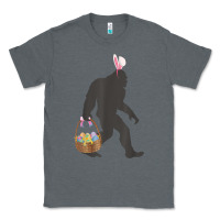 Charcoal Heather funny bigfoot easter design with easter basket and bigfoot t shirt Classic Tee - linhVisuals
