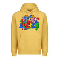 Antique Gold autism stitch with lilo Premium Hoodie - AdoDesignShop