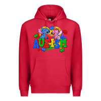 Cardinal autism stitch with lilo Premium Hoodie - AdoDesignShop