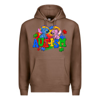 Chestnut autism stitch with lilo Premium Hoodie - AdoDesignShop