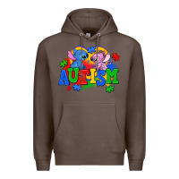 Coffee autism stitch with lilo Premium Hoodie - AdoDesignShop