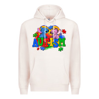Pale Pink autism stitch with lilo Premium Hoodie - AdoDesignShop
