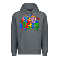 Rock autism stitch with lilo Premium Hoodie - AdoDesignShop