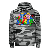 Slate Camo autism stitch with lilo Premium Hoodie - AdoDesignShop