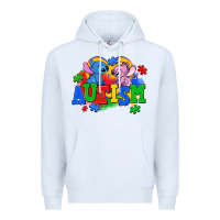 White autism stitch with lilo Premium Hoodie - AdoDesignShop