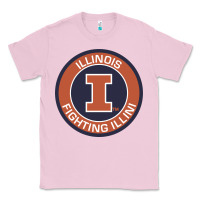 Bubblegum Pink illinois fighting illini Classic Tee - linhVisuals