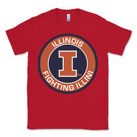 Red illinois fighting illini Classic Tee - linhVisuals