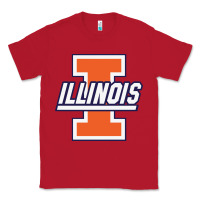 Red illinois fighting illini Classic Tee - linhVisuals