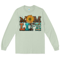 Western Cowhide Leopard Turquoise  Leather Aztec Sunflower Mom Long Sleeve Tee | Teevron
