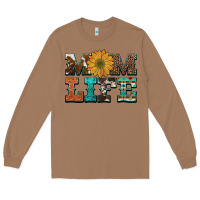 Toasted Coconut western cowhide leopard turquoise  leather aztec sunflower mom Long Sleeve Tee - Artiststas