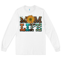 White western cowhide leopard turquoise  leather aztec sunflower mom Long Sleeve Tee - Artiststas