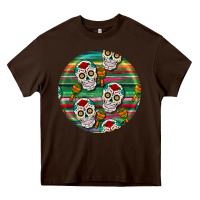 Chocolate Brown hispanic heritage month round earrings 4 Heavy Core Tee - BundleAndBundleShop
