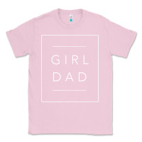 Bubblegum Pink father of girls tee, proud new girl dad t shirt Classic Tee - linhVisuals