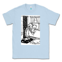 Dusty Blue calvin Classic Tee - linhVisuals