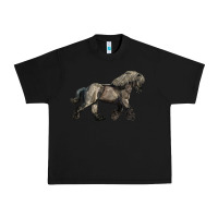 Black Belgian Horse Urban Heavy Tee - LillyAllenDesigns
