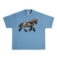Pebble Blue Belgian Horse Urban Heavy Tee - LillyAllenDesigns