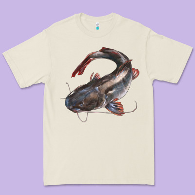 Catfish Illustrations Premium Tee Designed By Lillyallendesigns