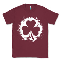 Burgundy irish pride clover leaf  saint irish pats st. patrick's day t shirt Classic Tee - linhVisuals