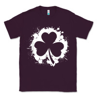 Plum irish pride clover leaf  saint irish pats st. patrick's day t shirt Classic Tee - linhVisuals