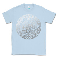 Dusty Blue ireland celtic knotwork design ornament wolf original celtic pullover Classic Tee - linhVisuals