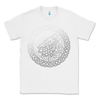 White ireland celtic knotwork design ornament wolf original celtic pullover Classic Tee - linhVisuals