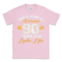 Bubblegum Pink 90th birthday novelty gift awesome 90 year old t shirt Classic Tee - linhVisuals