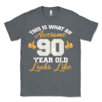 Charcoal Heather 90th birthday novelty gift awesome 90 year old t shirt Classic Tee - linhVisuals