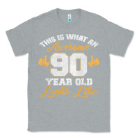 Heather Grey 90th birthday novelty gift awesome 90 year old t shirt Classic Tee - linhVisuals
