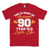 Red 90th birthday novelty gift awesome 90 year old t shirt Classic Tee - linhVisuals