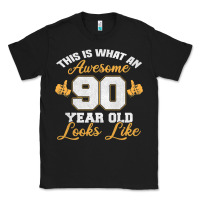 Black 90th birthday novelty gift awesome 90 year old t shirt Classic Tee - linhVisuals