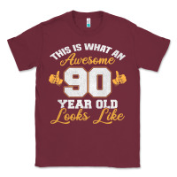 Burgundy 90th birthday novelty gift awesome 90 year old t shirt Classic Tee - linhVisuals