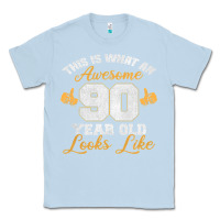 Dusty Blue 90th birthday novelty gift awesome 90 year old t shirt Classic Tee - linhVisuals