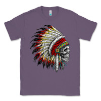 Lavender native american indian chief skull motorcycle headdress  t shirt Classic Tee - linhVisuals