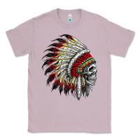 Lilac native american indian chief skull motorcycle headdress  t shirt Classic Tee - linhVisuals