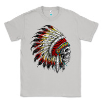 Moon Dust native american indian chief skull motorcycle headdress  t shirt Classic Tee - linhVisuals