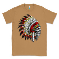 Toasted Coconut native american indian chief skull motorcycle headdress  t shirt Classic Tee - linhVisuals