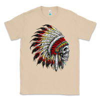 Mushroom native american indian chief skull motorcycle headdress  t shirt Classic Tee - linhVisuals